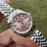 Premium Replica Uhr Rolex Lady-Datejust m279174-0003 Eisbeerenrosa Zifferblatt 28mm