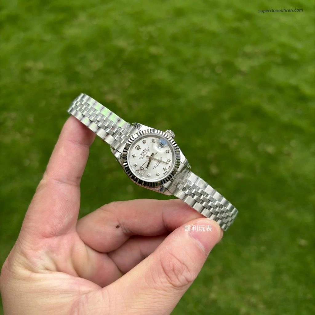 Premium Replica Uhr Rolex Datejust m279174-0021 mit Sternen-Diamantzifferblatt aus Oystersteel 28 mm
