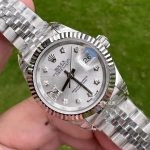 Premium Replica Uhr Rolex Datejust m279174-0021 mit Sternen-Diamantzifferblatt aus Oystersteel 28 mm