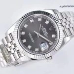 1:1 Super Clone Uhr Rolex Datejust m126334-0006 Grau Diamant-Zifferblatt 41mm