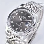 1:1 Super Clone Uhr Rolex Datejust m126334-0006 Grau Diamant-Zifferblatt 41mm