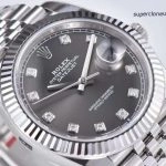 1:1 Super Clone Uhr Rolex Datejust m126334-0006 Grau Diamant-Zifferblatt 41mm