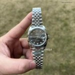 Premium Replica Uhr Rolex Datejust 126334 mit grauem Zifferblatt und Diamantindizes 41 mm