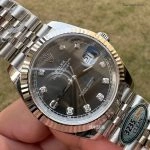 Premium Replica Uhr Rolex Datejust 126334 mit grauem Zifferblatt und Diamantindizes 41 mm