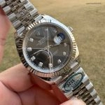 Premium Replica Uhr Rolex Datejust 126334 mit grauem Zifferblatt und Diamantindizes 41 mm