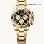 1:1 Super Clone Uhr Rolex Daytona m126508-0003 Gelbgold mit schwarzem Zifferblatt 40mm
