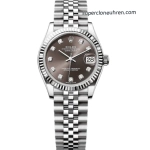 Premium Replica Uhr Rolex Datejust m278274-0008 graues Diamant-Zifferblatt Edelstahlband 31mm