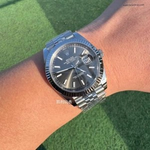 1:1 Super Clone Uhr Rolex Datejust 126334 Grau Stabindizes Jubilé-Band 41mm