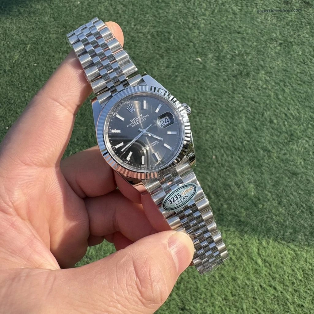 1:1 Super Clone Uhr Rolex Datejust 126334 Grau Stabindizes Jubilé-Band 41mm