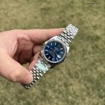 1:1 Super Clone Uhr Rolex Datejust 126334 Oyster Stahl Blaues Zifferblatt 41mm