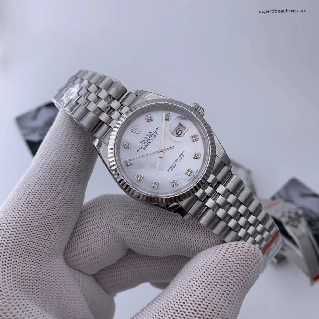Premium Replica Uhr Rolex Datejust m126234-0019 Perlmutt-Zifferblatt 36mm