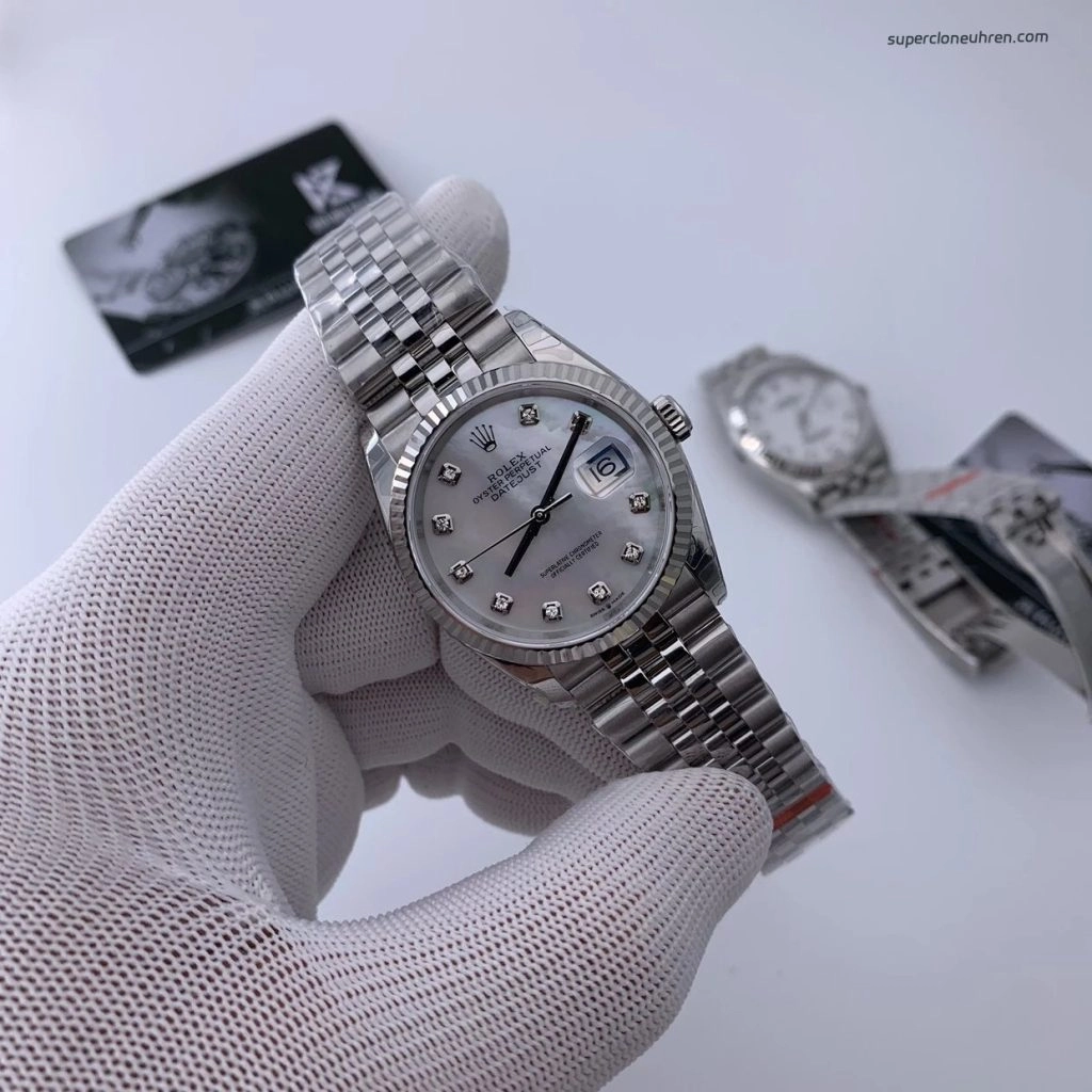 Premium Replica Uhr Rolex Datejust m126234-0019 Perlmutt-Zifferblatt 36mm