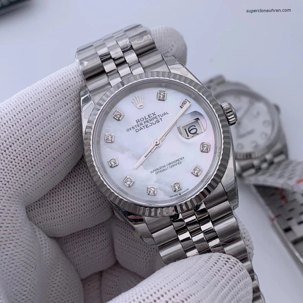 Premium Replica Uhr Rolex Datejust m126234-0019 Perlmutt-Zifferblatt 36mm