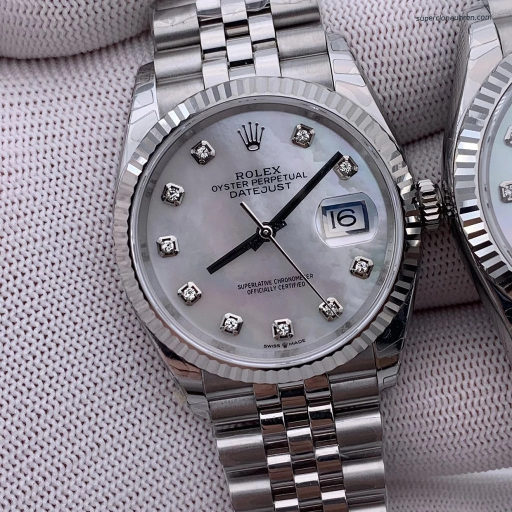 Premium Replica Uhr Rolex Datejust m126234-0019 Perlmutt-Zifferblatt 36mm