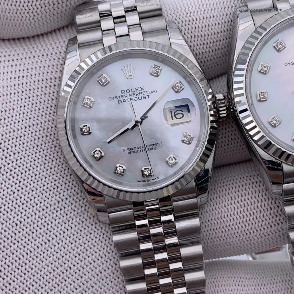 Premium Replica Uhr Rolex Datejust m126234-0019 Perlmutt-Zifferblatt 36mm
