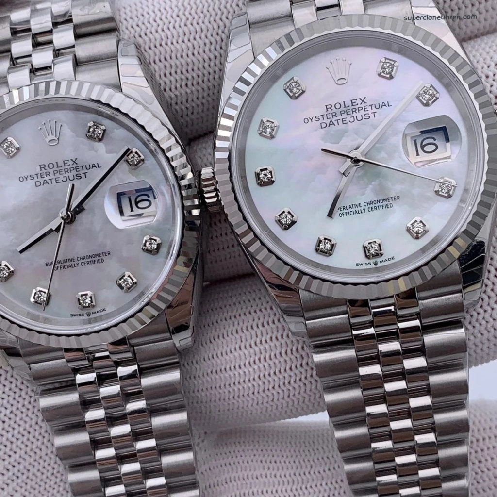 Premium Replica Uhr Rolex Datejust m126234-0019 Perlmutt-Zifferblatt 36mm