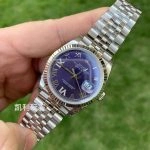 Premium Replica Uhr Rolex Datejust m126234-0021 lila Zifferblatt mit Diamantbesatz 36mm