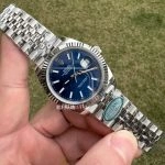 1:1 Super Clone Uhr Rolex Datejust 126334 Oyster Stahl Blaues Zifferblatt 41mm