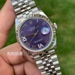 Premium Replica Uhr Rolex Datejust m126234-0021 lila Zifferblatt mit Diamantbesatz 36mm