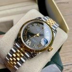 Premium Replica Uhr Rolex Datejust m278273-0018 graues Zifferblatt Bicolor 31mm
