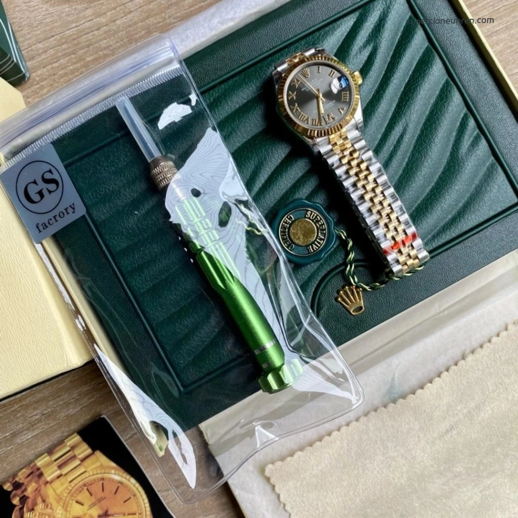 Premium Replica Uhr Rolex Datejust m278273-0018 graues Zifferblatt Bicolor 31mm