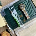 Premium Replica Uhr Rolex Datejust m278273-0018 graues Zifferblatt Bicolor 31mm