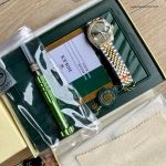 Premium Replica Uhr Rolex Datejust m278383rbr-0018 grau mit Diamantlünette und römischen Ziffern 31mm