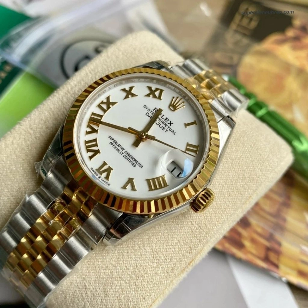 Premium Replica Uhr Rolex Datejust m278273-0002 Bicolor mit römischen Ziffern 31mm