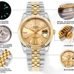 1:1 Super Clone Uhr Rolex Datejust 126333-0010 Zweifarbig 18K Gold Jubilé-Band 41mm