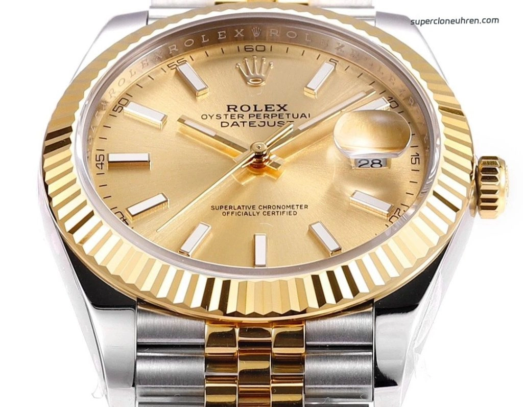1:1 Super Clone Uhr Rolex Datejust 126333-0010 Zweifarbig 18K Gold Jubilé-Band 41mm