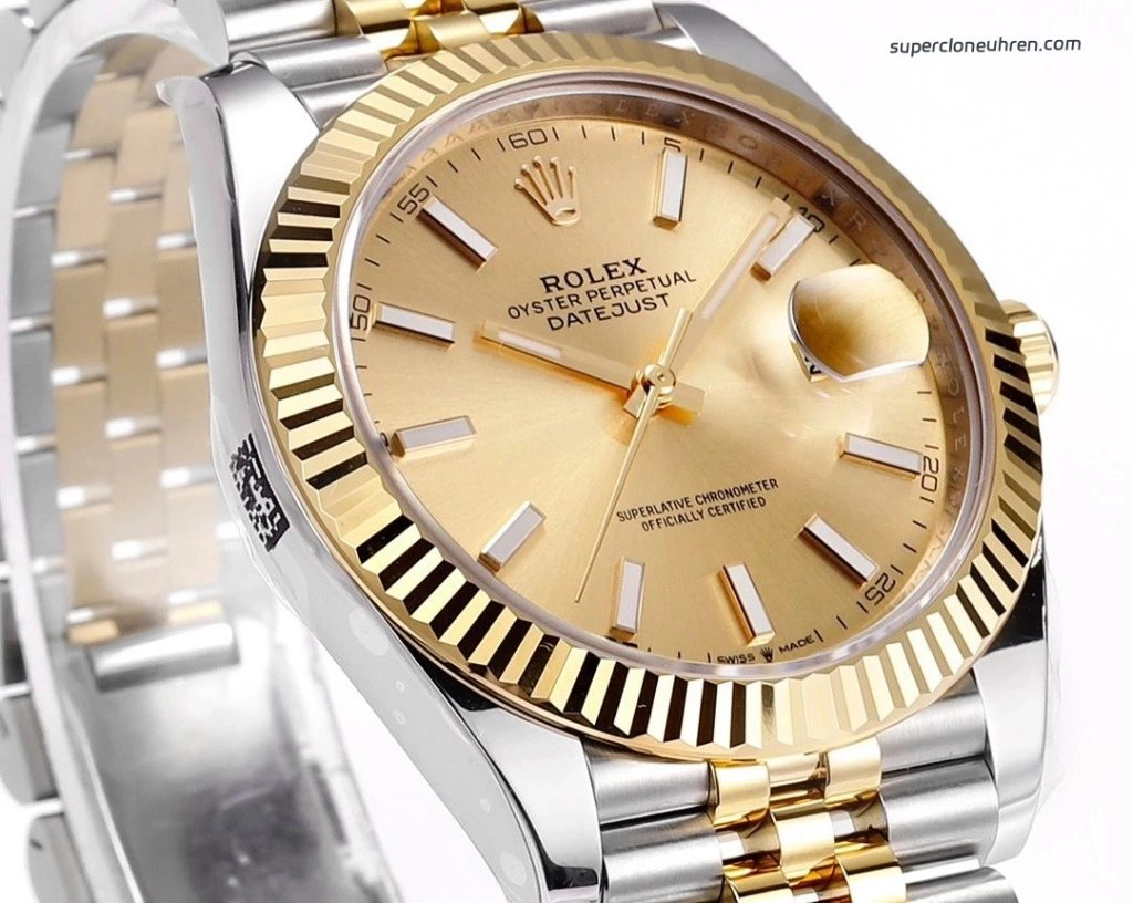 1:1 Super Clone Uhr Rolex Datejust 126333-0010 Zweifarbig 18K Gold Jubilé-Band 41mm