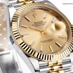 1:1 Super Clone Uhr Rolex Datejust 126333-0010 Zweifarbig 18K Gold Jubilé-Band 41mm