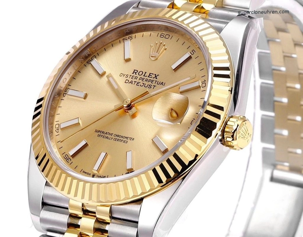 1:1 Super Clone Uhr Rolex Datejust 126333-0010 Zweifarbig 18K Gold Jubilé-Band 41mm