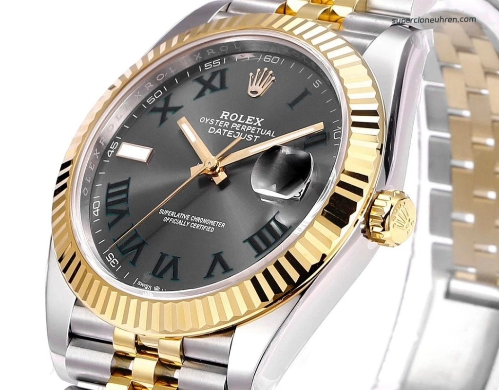 1:1 Super Clone Uhr Rolex Datejust 126333-0020 mit grünem Zifferblatt und 18K Goldauflage 41mm