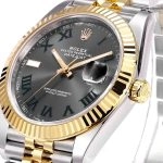 1:1 Super Clone Uhr Rolex Datejust 126333-0020 mit grünem Zifferblatt und 18K Goldauflage 41mm