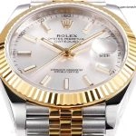 1:1 Super Clone Uhr Rolex Datejust m126333-0002 silbernes Zifferblatt 41mm