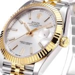 1:1 Super Clone Uhr Rolex Datejust m126333-0002 silbernes Zifferblatt 41mm