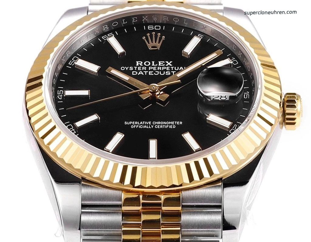 1:1 Super Clone Uhr Rolex Datejust 41 126333-0014 Zweifarbig 18K Gold Jubilé-Band 41mm