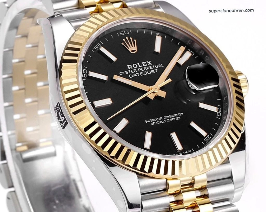1:1 Super Clone Uhr Rolex Datejust 41 126333-0014 Zweifarbig 18K Gold Jubilé-Band 41mm
