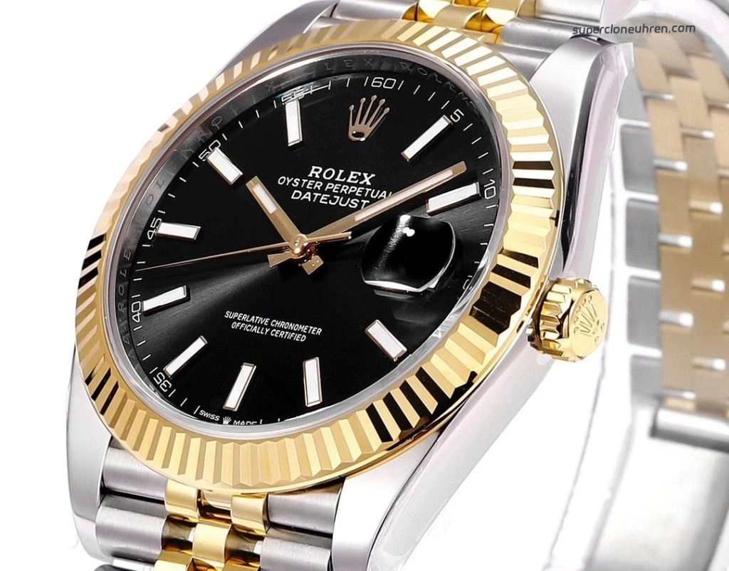 1:1 Super Clone Uhr Rolex Datejust 41 126333-0014 Zweifarbig 18K Gold Jubilé-Band 41mm