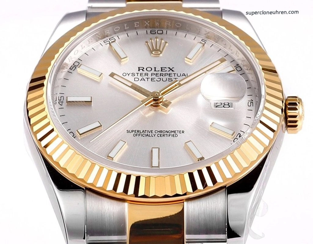 Premium Replica Uhr Rolex Datejust 126333-0001 silbernes Zifferblatt mit Jubilee-Band 41 mm