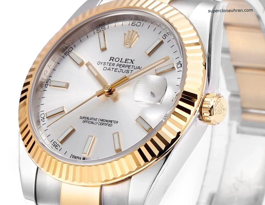 Premium Replica Uhr Rolex Datejust 126333-0001 silbernes Zifferblatt mit Jubilee-Band 41 mm