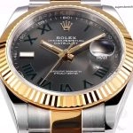 Premium Replica Uhr Rolex Datejust 41 m126333-0019 grünes Zifferblatt mit 18K-Goldband 41mm