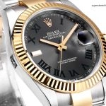 Premium Replica Uhr Rolex Datejust 41 m126333-0019 grünes Zifferblatt mit 18K-Goldband 41mm