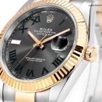 Premium Replica Uhr Rolex Datejust 41 m126333-0019 grünes Zifferblatt mit 18K-Goldband 41mm