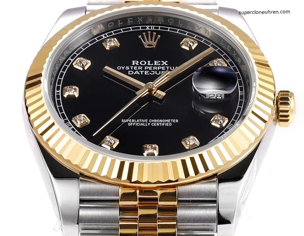 Super Clone Rolex Datejust m126333-0006 mit Diamantindizes und Jubilee-Band 41 mm