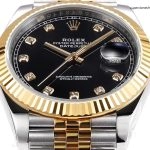 Super Clone Rolex Datejust m126333-0006 mit Diamantindizes und Jubilee-Band 41 mm