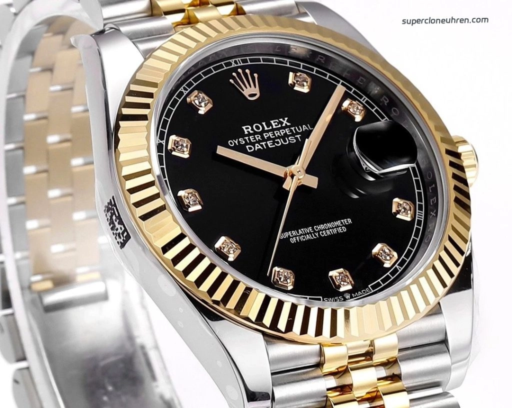 Super Clone Rolex Datejust m126333-0006 mit Diamantindizes und Jubilee-Band 41 mm