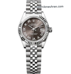 Super Clone Rolex Datejust M279174-0013 graues Zifferblatt mit römischen Ziffern Stahlband 28mm