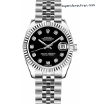 Premium Replica Uhr Rolex Datejust m178274-0014 schwarzes Zifferblatt Edelstahl 31mm